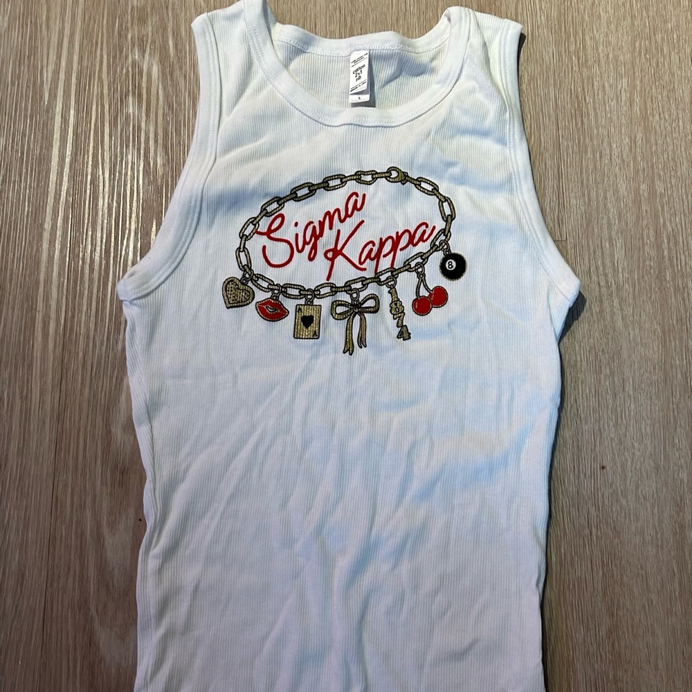 Los Angeles Apparel White Ribbed Cotton Top